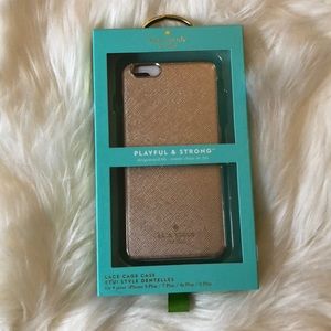 Kate Spade IPhone Case in Rose Gold.